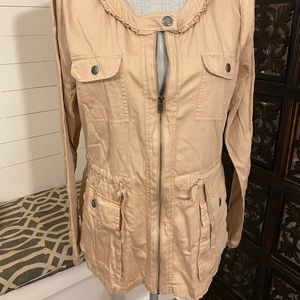 DKNY Jeans khaki drawstring jacket - Sz Large